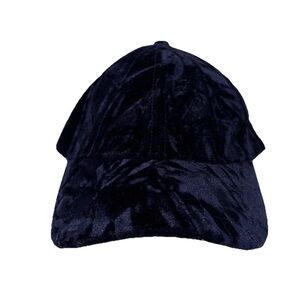 NWT Women’s Forever 21 Navy Blue Velvet Styled Adjustable Hat